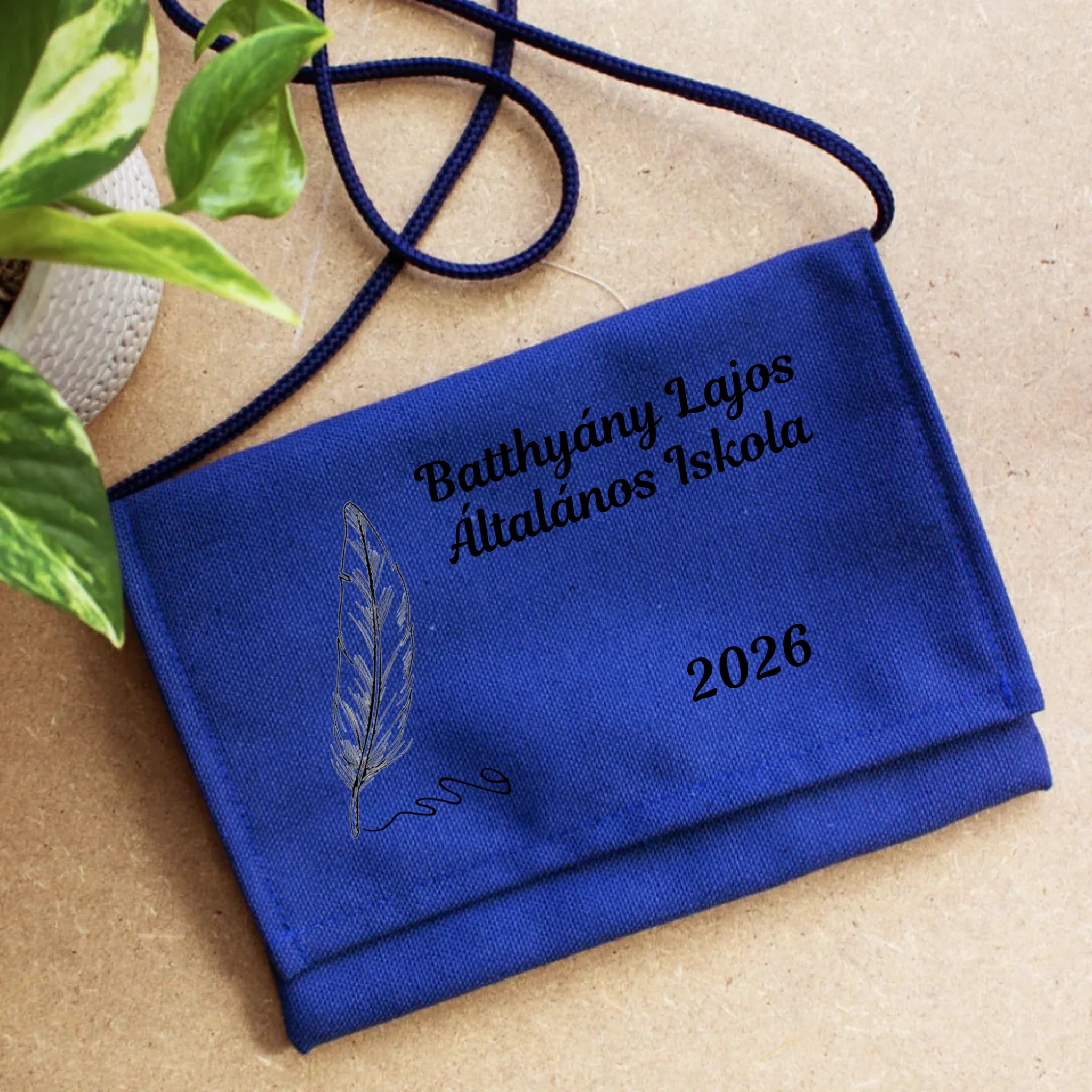 Ballagási tarisznya egyszerű mintával