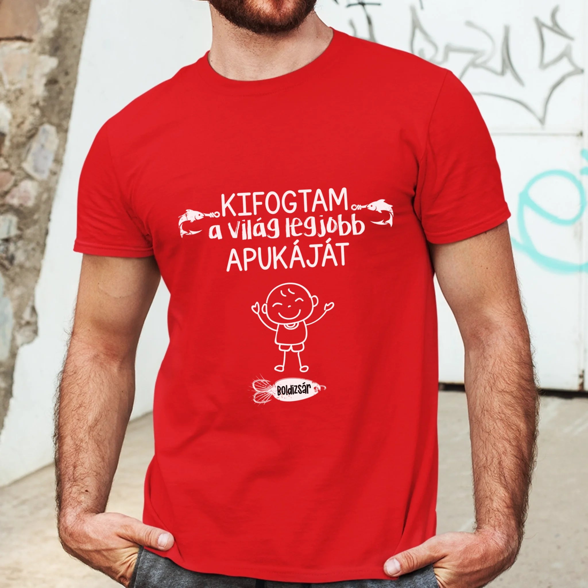 Ajándék Apáknak - kifogtam a világ legjobb apukáját horgász apa póló