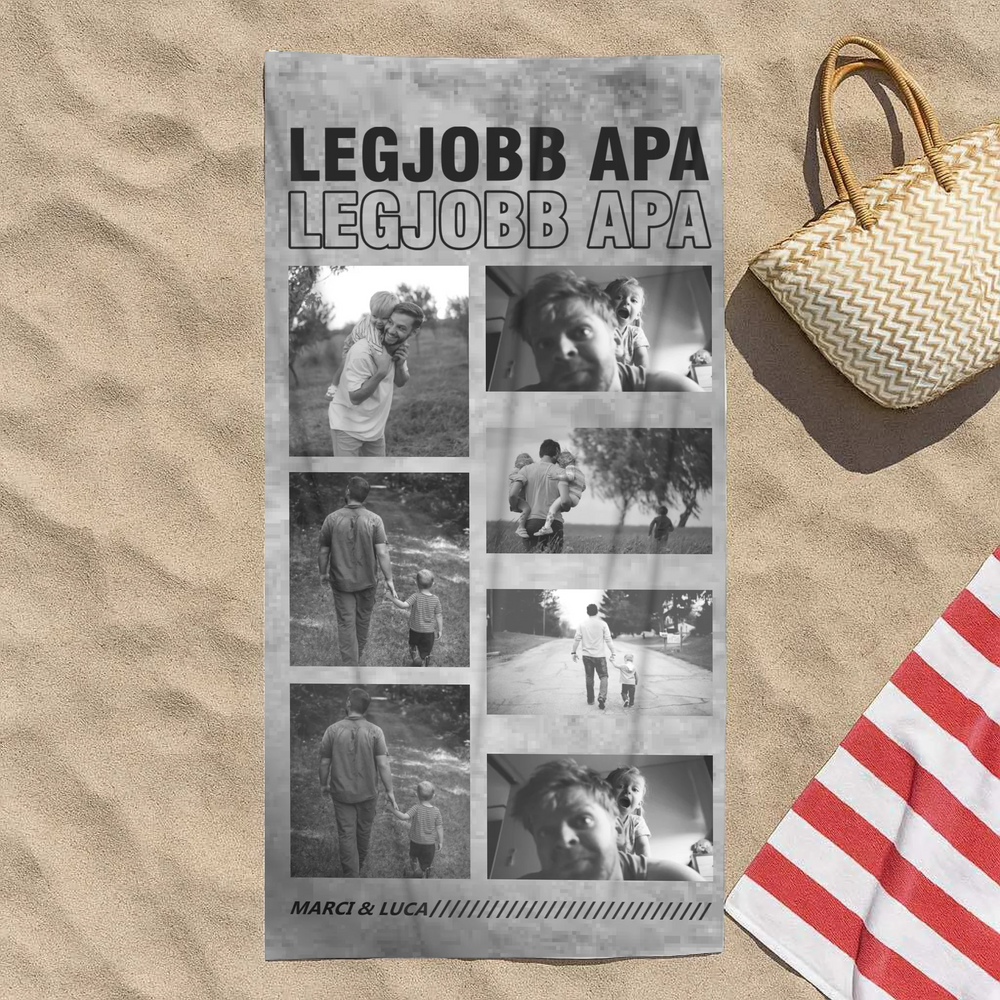 Legjobb apa egyedi képes strandtörölköző 7 saját fotóval