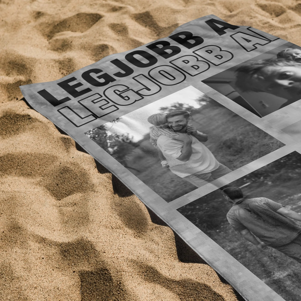 Legjobb apa egyedi képes strandtörölköző 7 saját fotóval