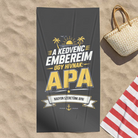 Ajándék Apának-A kedvenc embereim apának hívnak egyedi törölköző saját felirattal