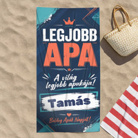  Ajándék Apának- Boldog Apák napját egyedi neves törölköző