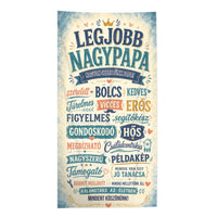 Ajándék Papának-Legjobb nagypapa egyedi feliratos törölköző