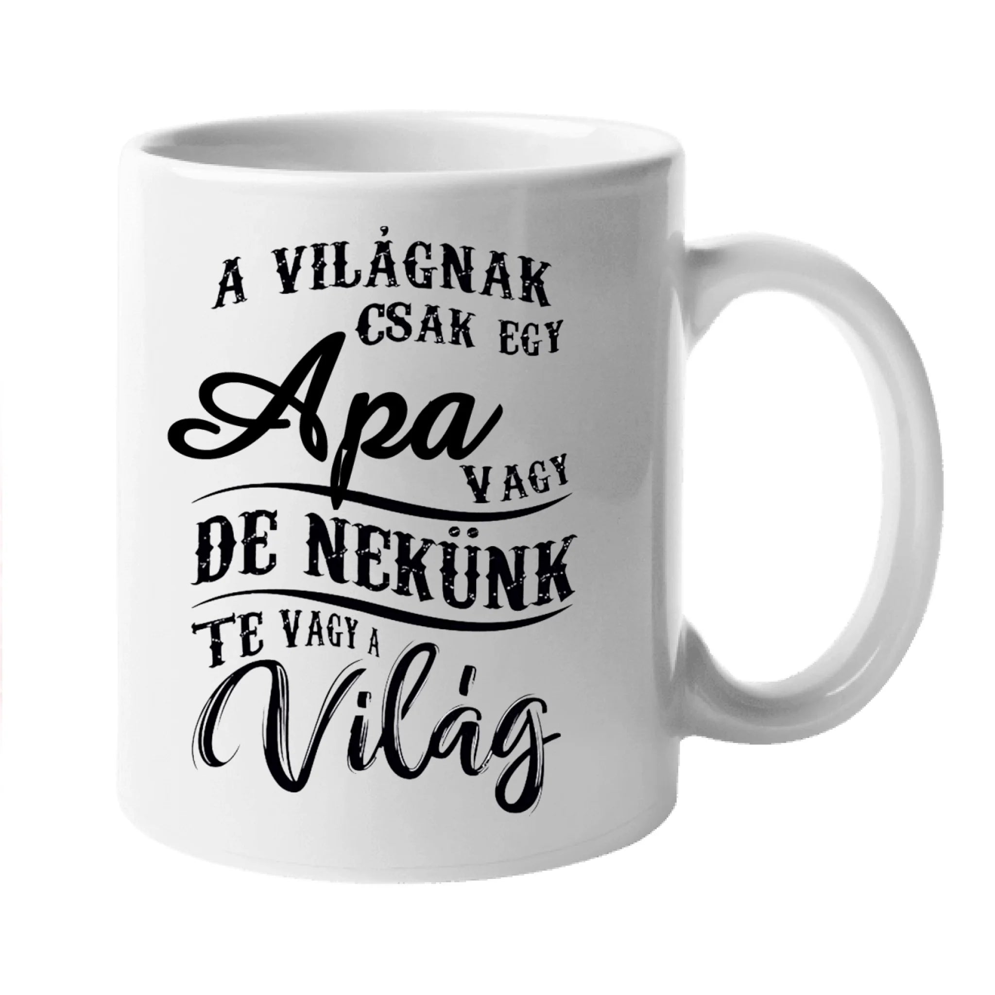 Apa kislánnyal bögre