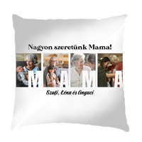 Ajándék Mamának - Egyedi képes Mama szeretünk párna