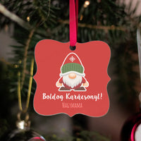 Karácsonyfadísz ünnepi manókkal