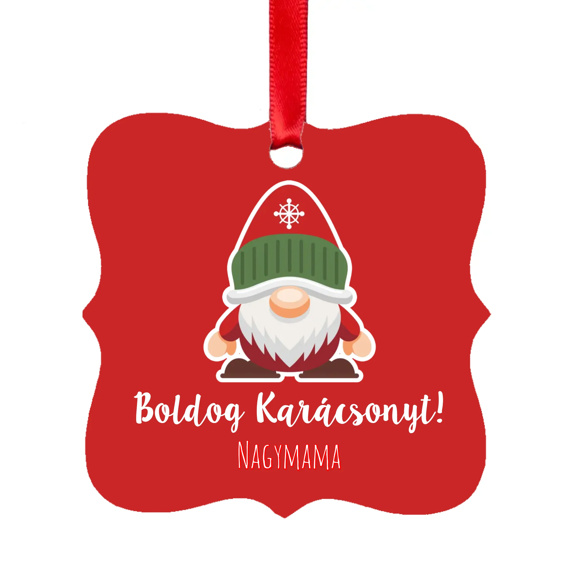 Karácsonyfadísz ünnepi manókkal