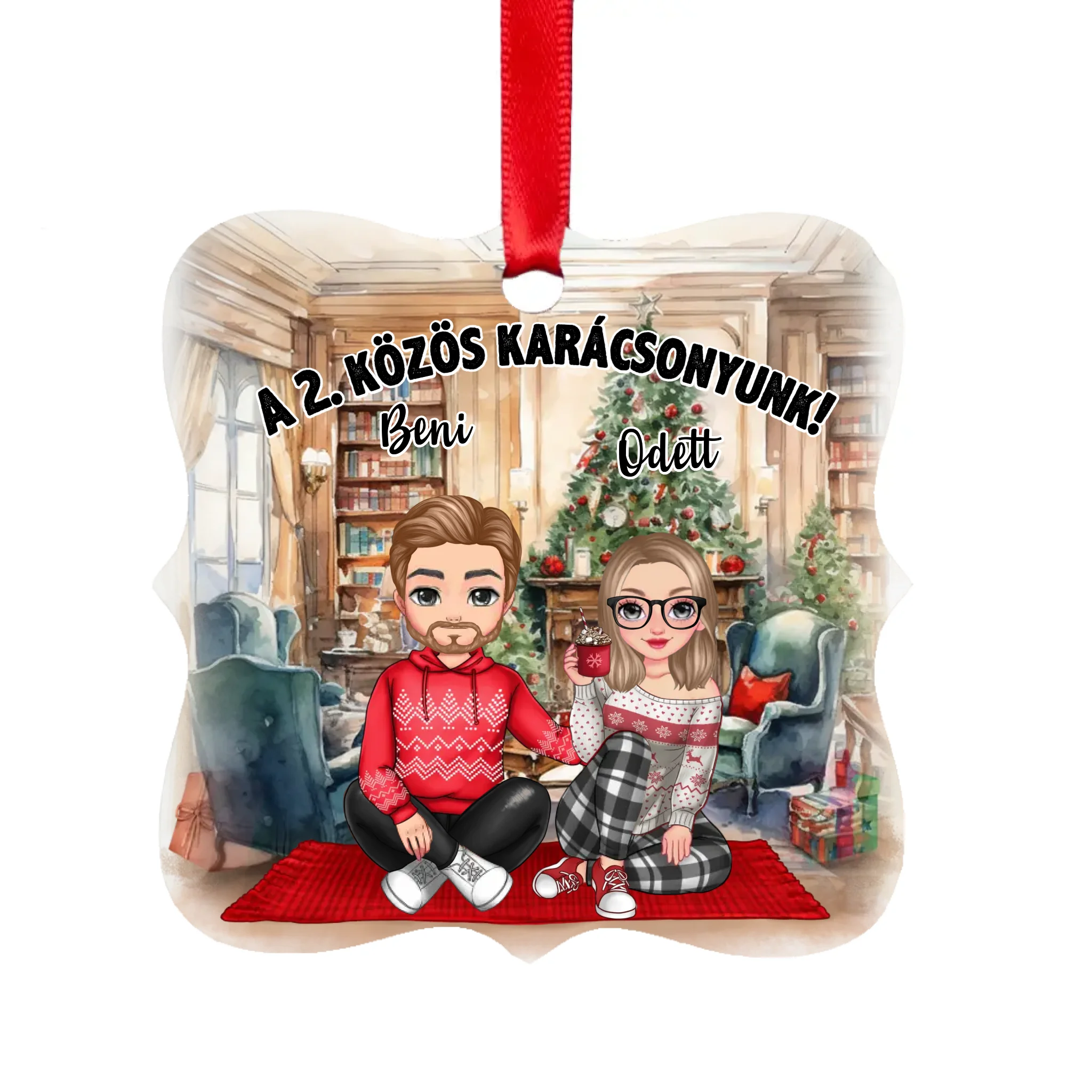 Cuki páros karácsonyfadísz