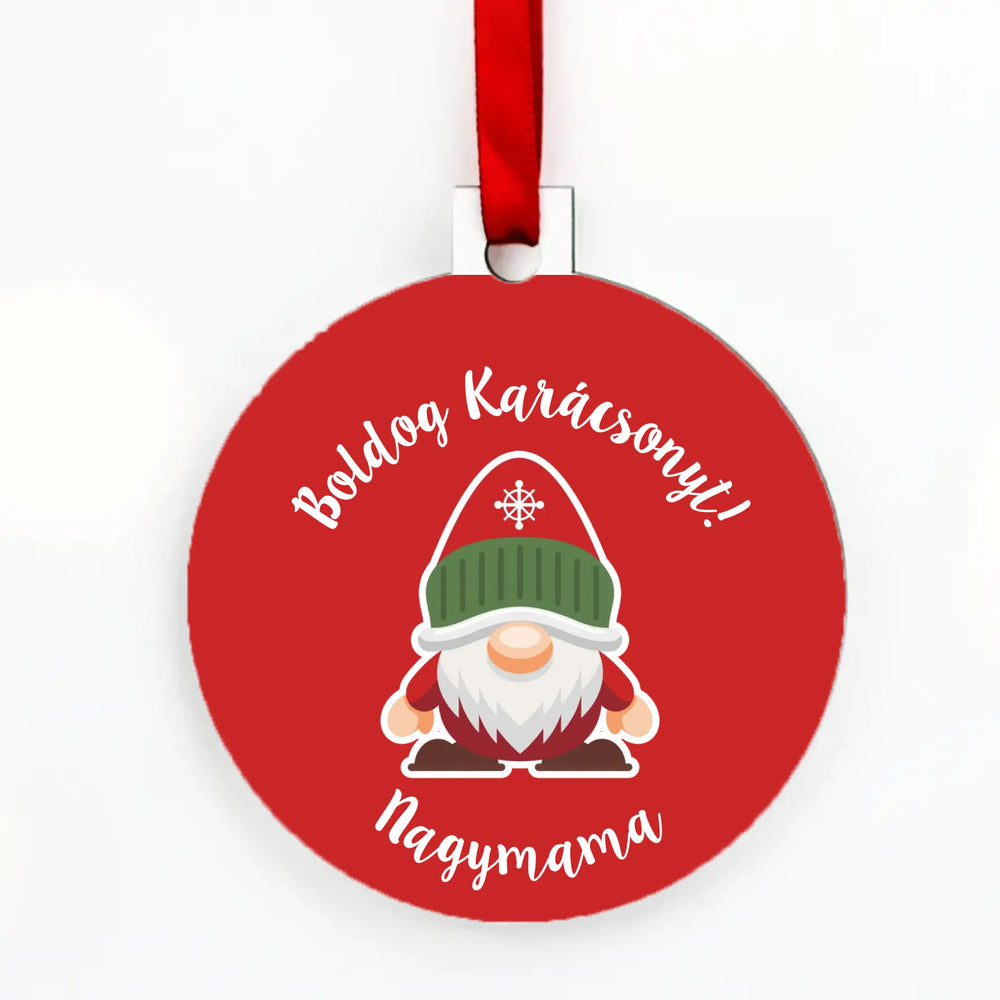 Karácsonyfadísz manókkal
