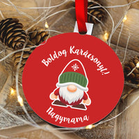 Karácsonyfadísz manókkal