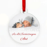 Az első Karácsonyom - Egyedi képes karácsonyfadísz