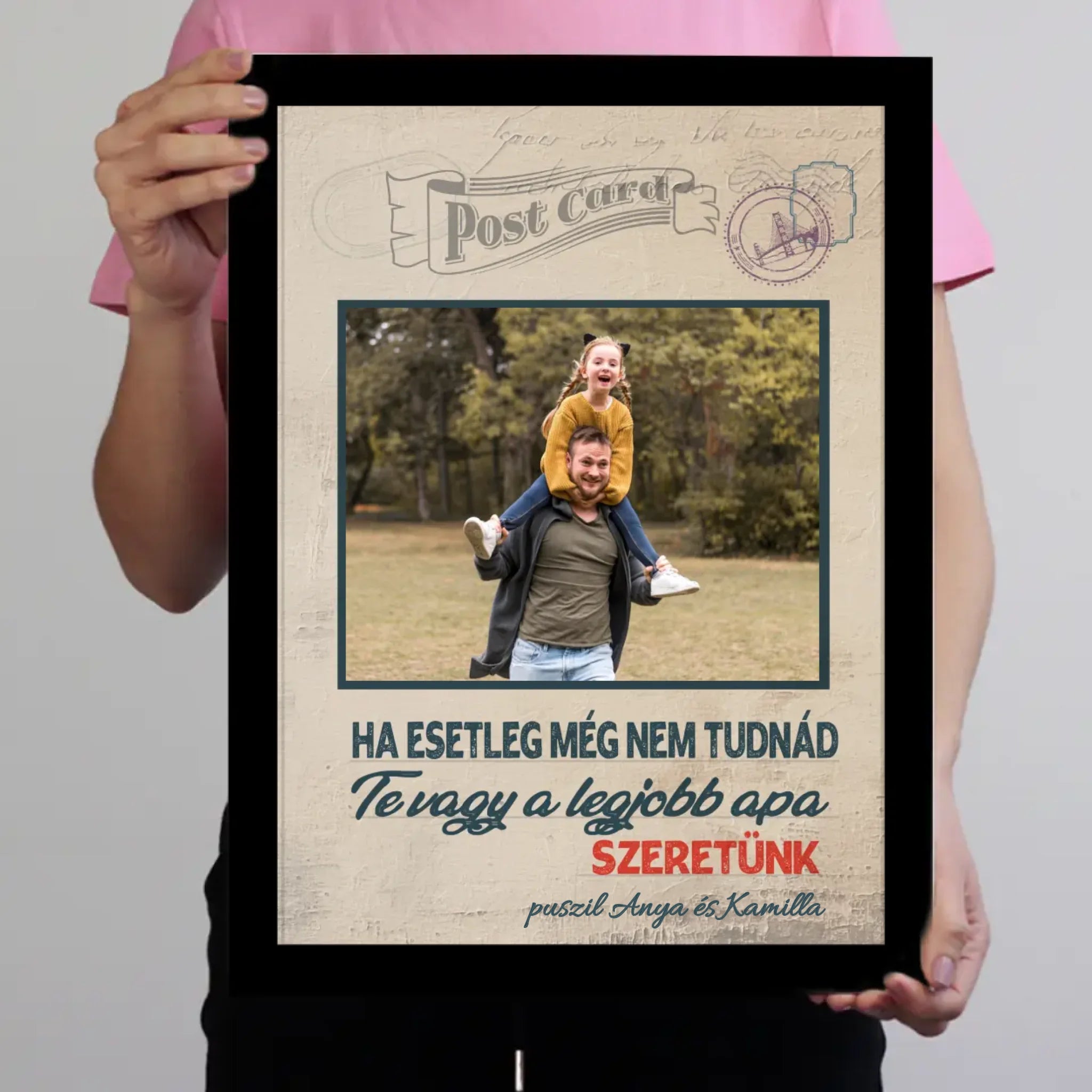 Egyedi apák napi ajándék apáknak - Te vagy a legjobb apa falikép