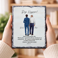 	 Drága Nagypapám gránitkép - személyre szabható esküvői köszönőajándék nagypapának fiútól