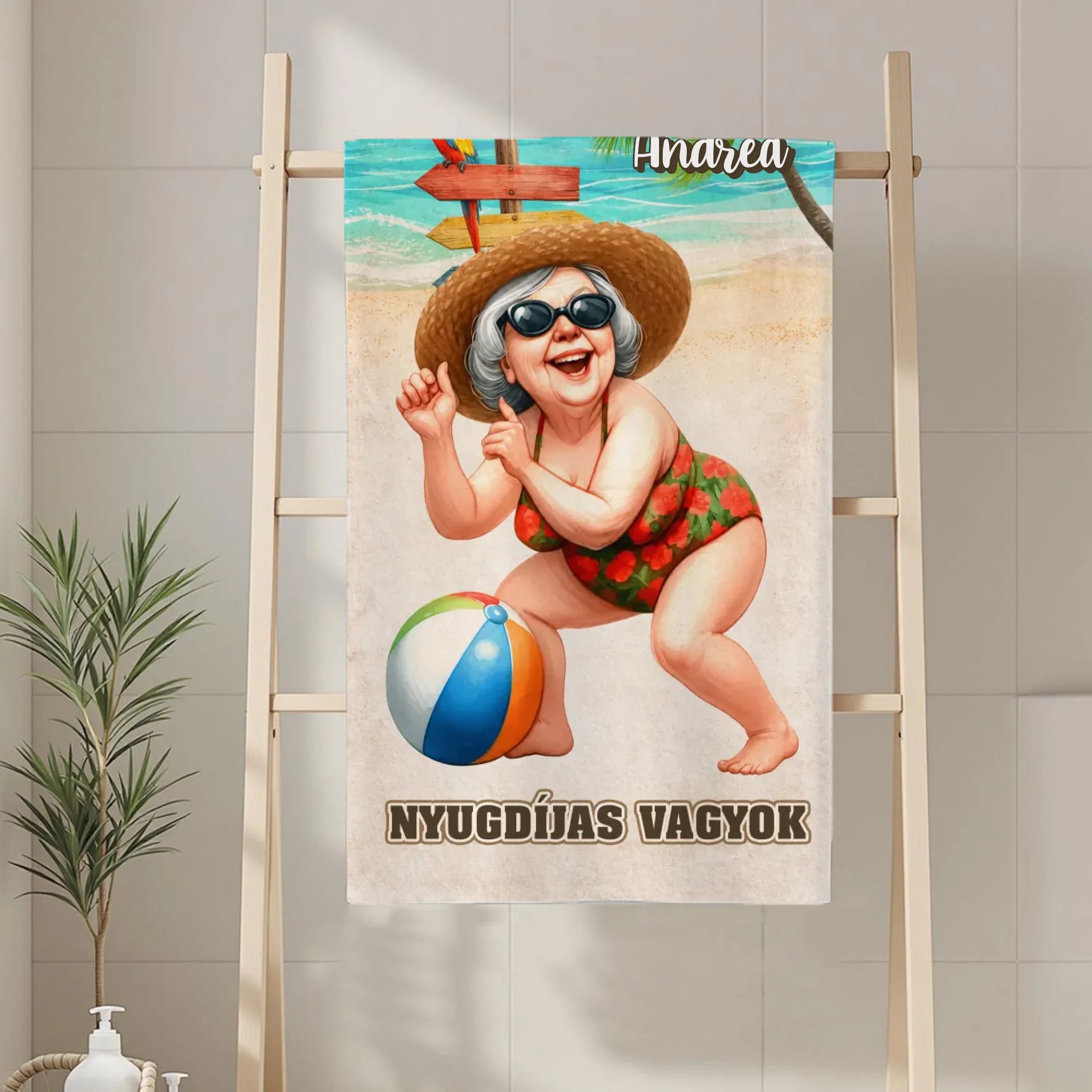 	 Hivatalosan is szabadságon - vicces nyugdíjas törölköző nőknek