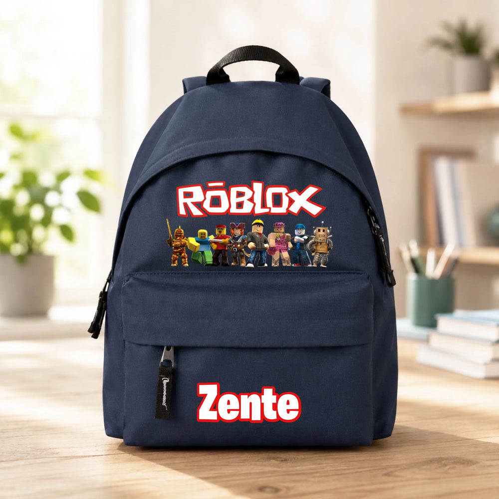 Egyedi neves Roblox mintás gyerek hátizsák