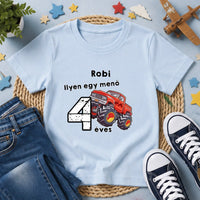 Monstertruck szülinapi gyerek póló