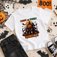 Trick or Treat Minecraft mintás halloweeni gyerek póló egyedi névvel