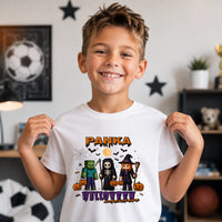 Halloween Mode Minecraft mintás halloweeni gyerek póló egyedi névvel
