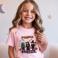 Halloween Mode Minecraft mintás halloweeni gyerek póló egyedi névvel