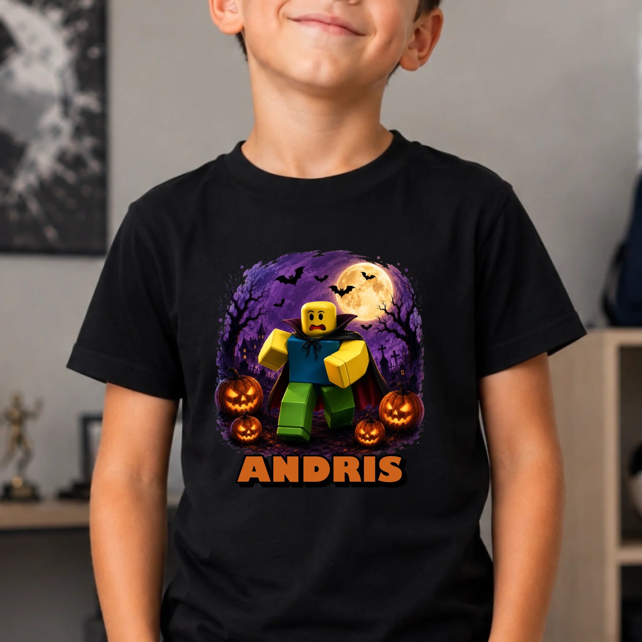 Szülinapi Minecraft póló egyedi névvel és szülinapi számmal