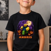 Szülinapi Minecraft póló egyedi névvel és szülinapi számmal