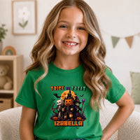 Trick or Treat Minecraft mintás halloweeni gyerek póló egyedi névvel
