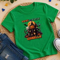 Trick or Treat Minecraft mintás halloweeni gyerek póló egyedi névvel