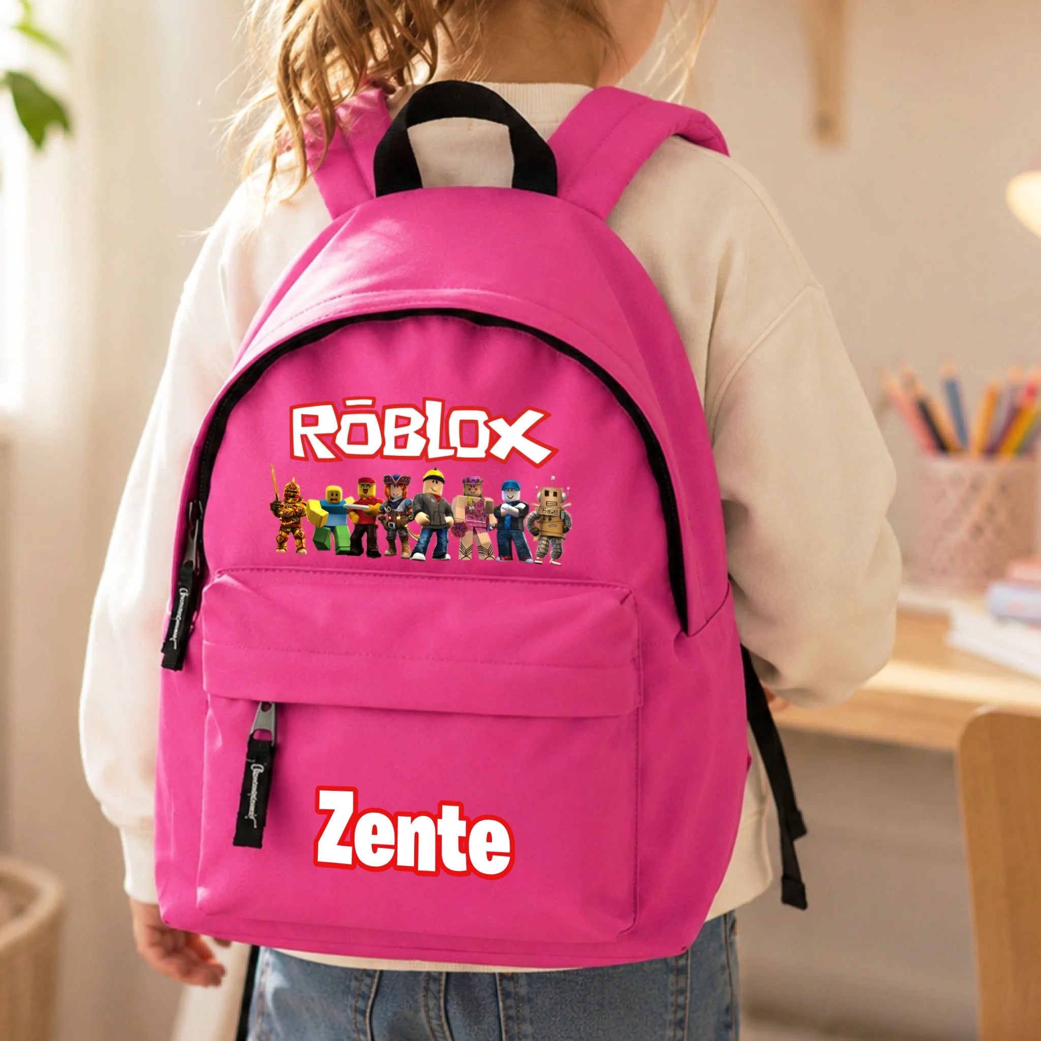 Egyedi neves Roblox mintás gyerek hátizsák