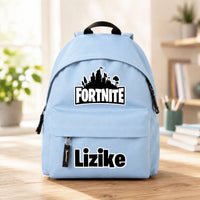 Egyedi neves Fortnite mintás gyerek hátizsák