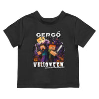 Halloweeni gyerek póló Minecraft mintával egyedi névvel