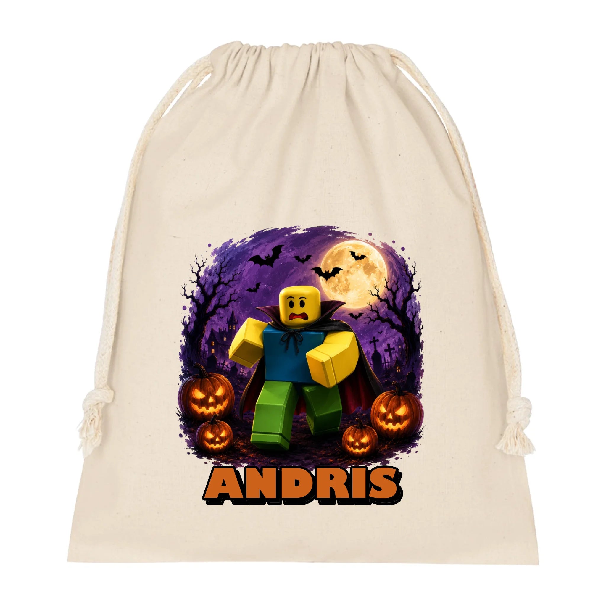 Egyedi neves halloweeni zsák Roblox figurával