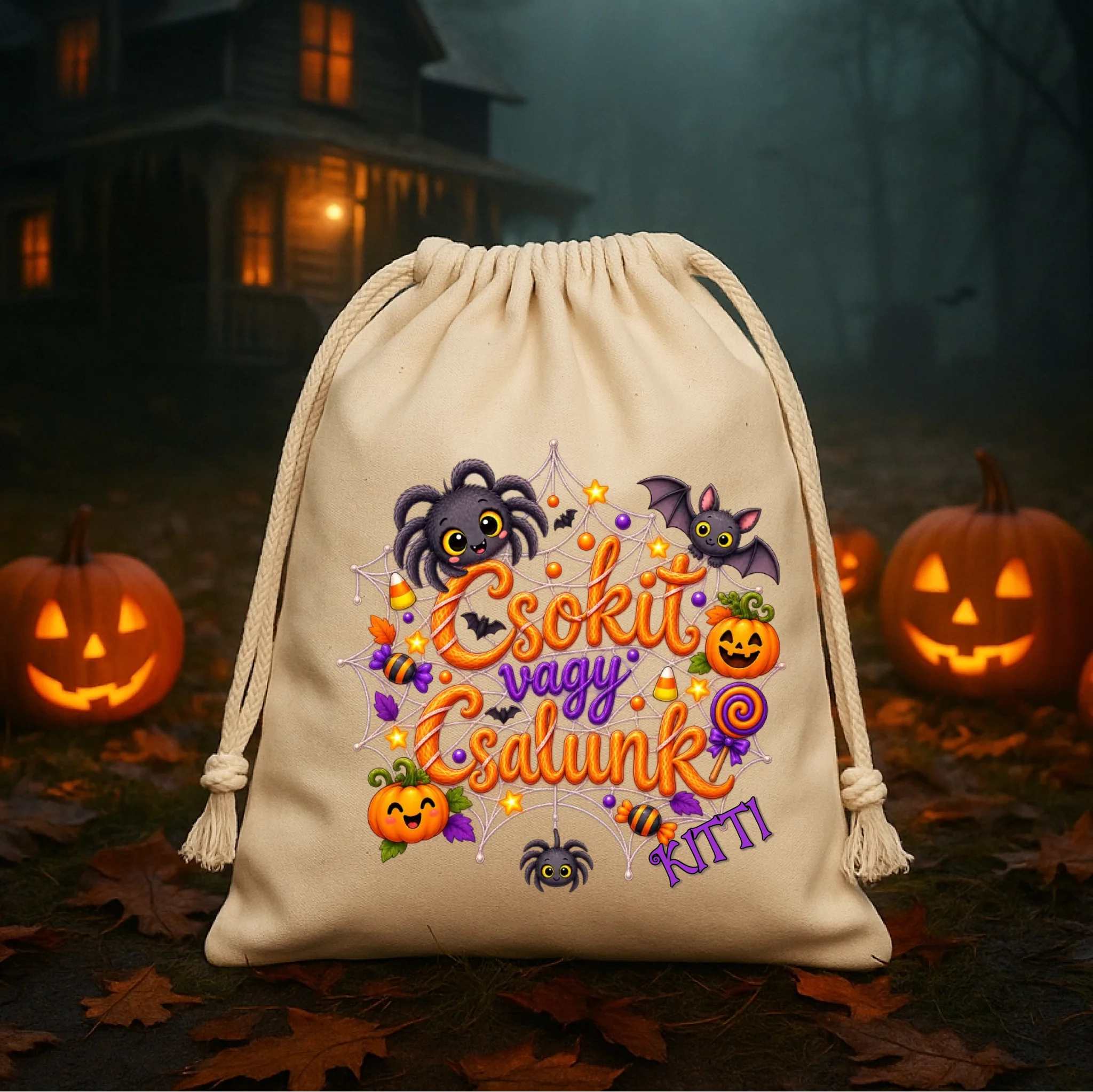 Csokit vagy csalunk - halloweeni zsák gyerekeknek