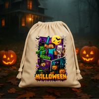 Minecraft mintás halloweeni zsák gyerekeknek - saját névvel