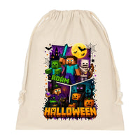 Minecraft mintás halloweeni zsák gyerekeknek - saját névvel