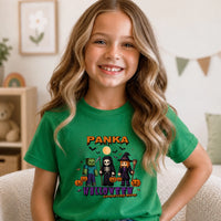 Halloween Mode Minecraft mintás halloweeni gyerek póló egyedi névvel