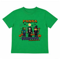 Halloween Mode Minecraft mintás halloweeni gyerek póló egyedi névvel