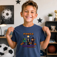 Halloween Mode Minecraft mintás halloweeni gyerek póló egyedi névvel