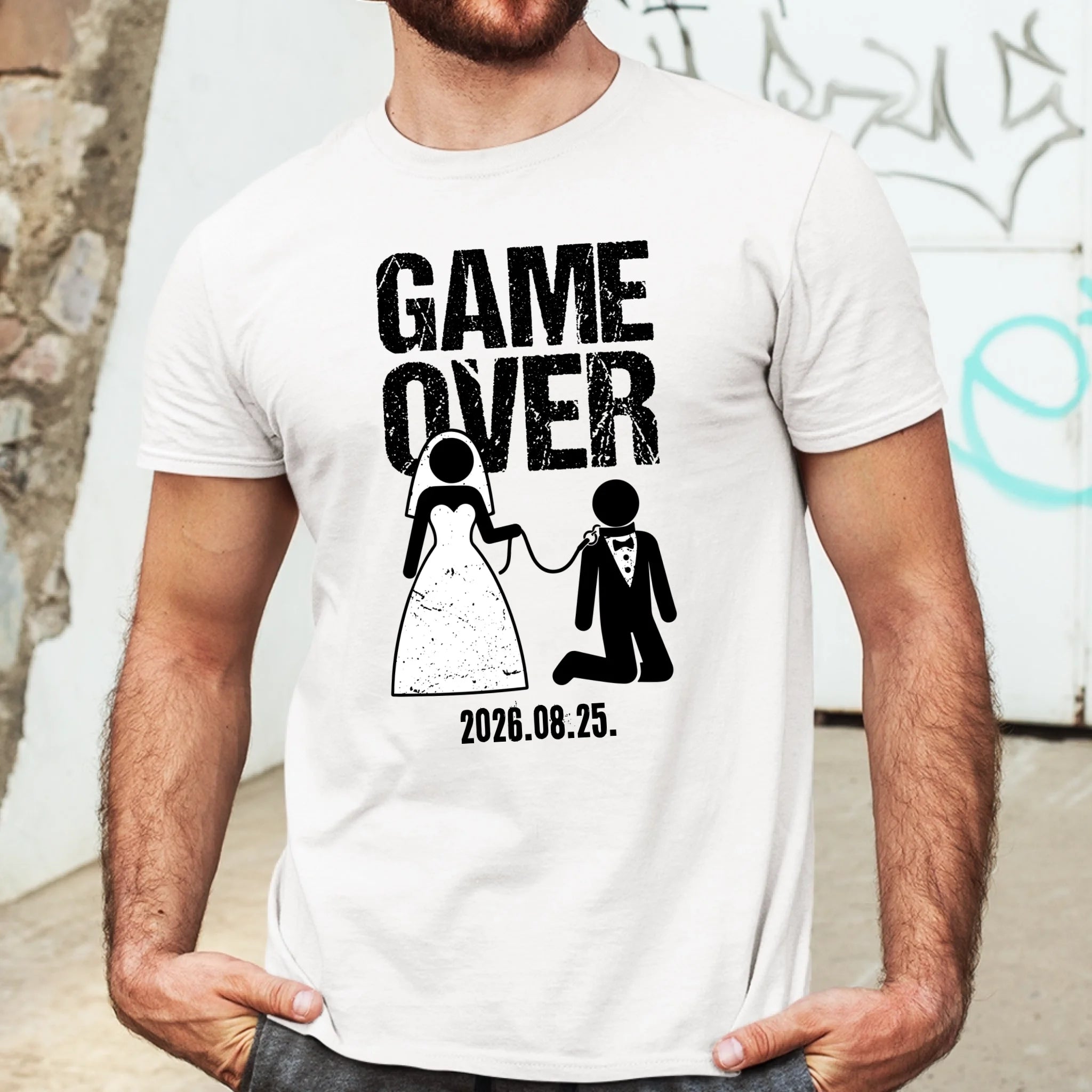 Game Over - legénybúcsús férfi póló