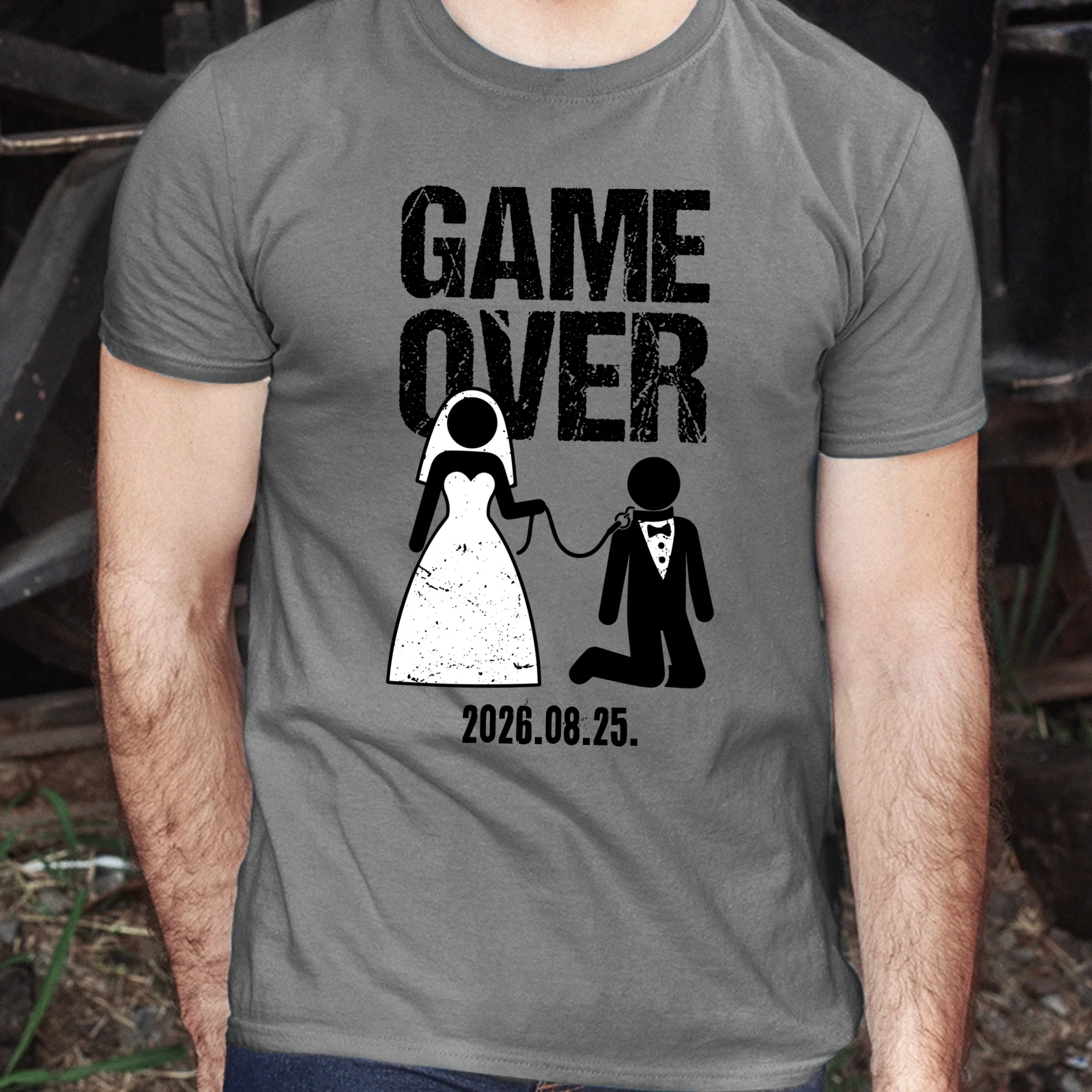 Game Over - legénybúcsús férfi póló