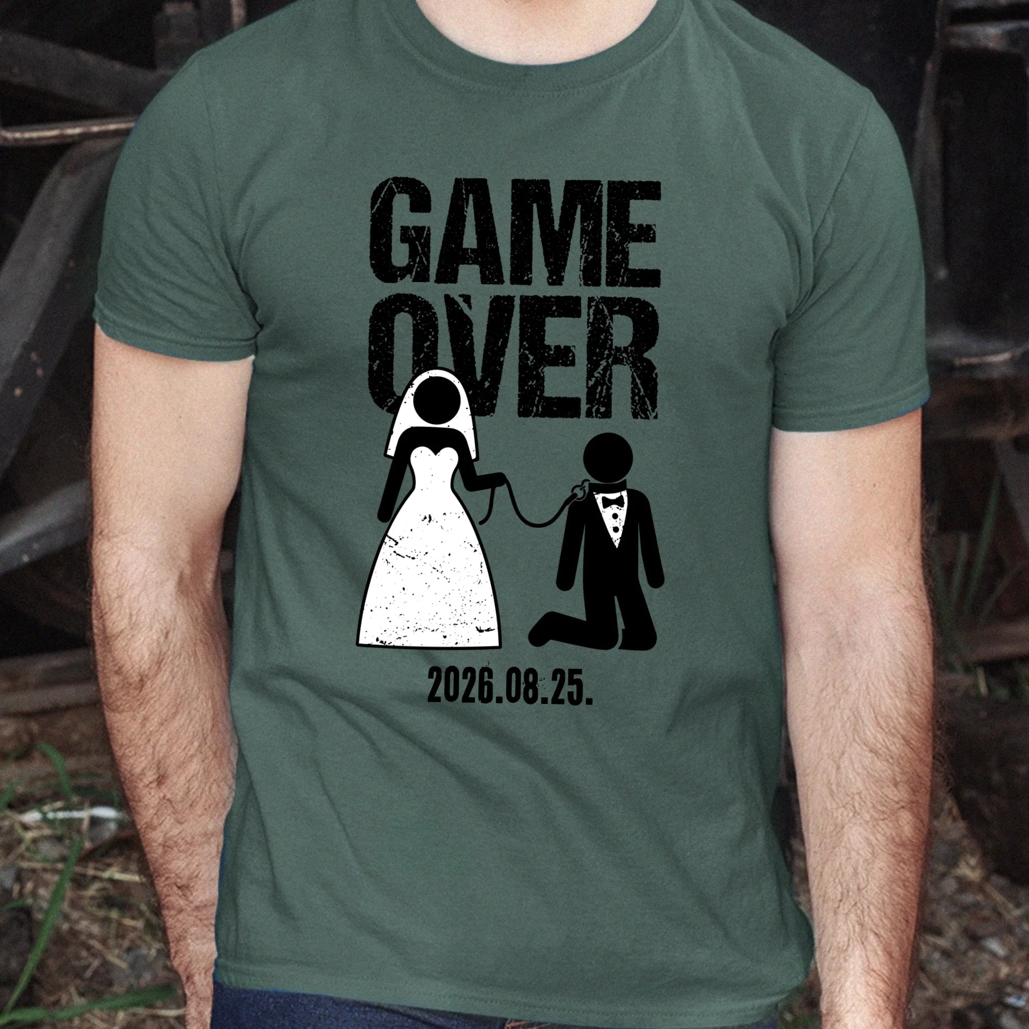 Game Over - legénybúcsús férfi póló