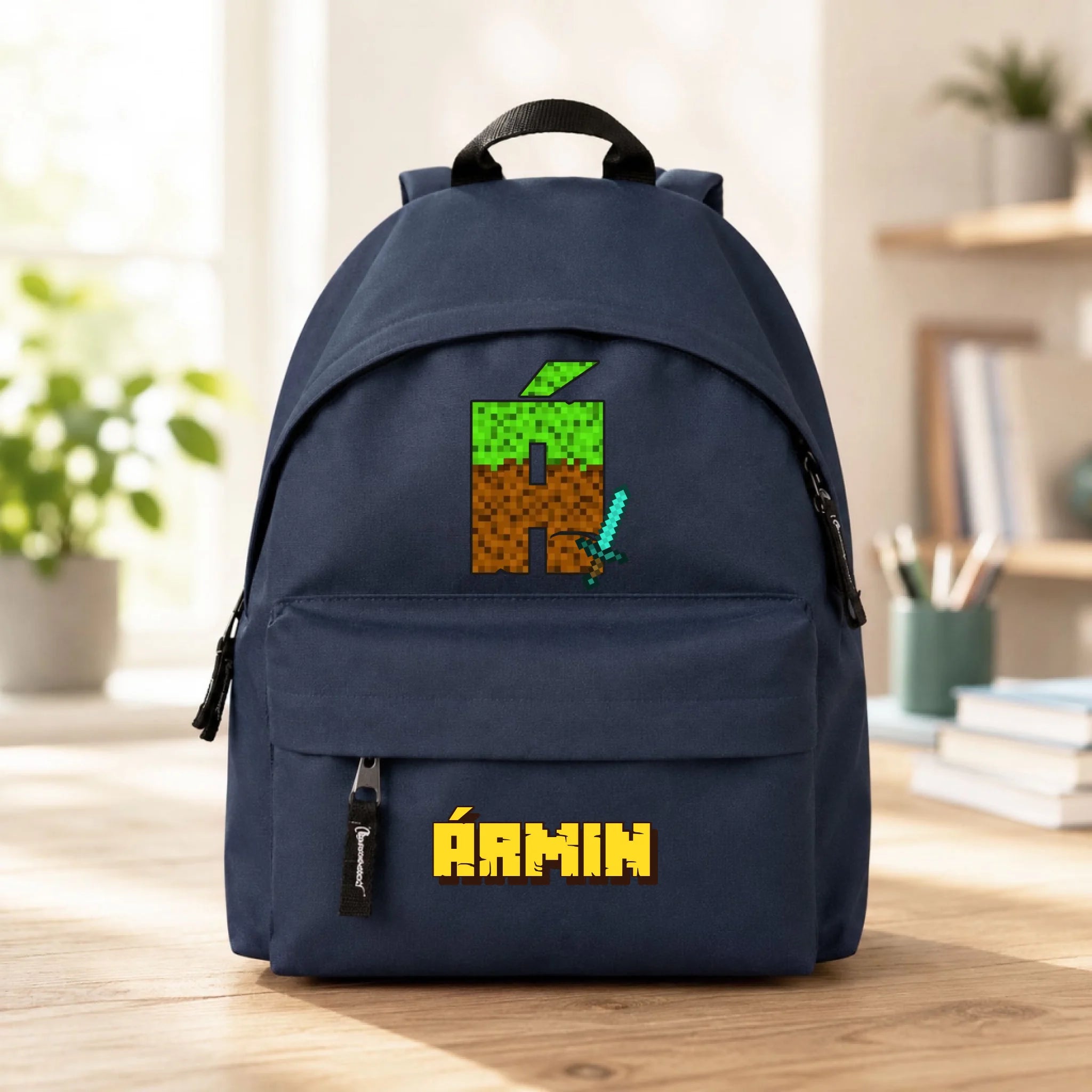 Egyedi neves Minecraft gyerek hátizsák