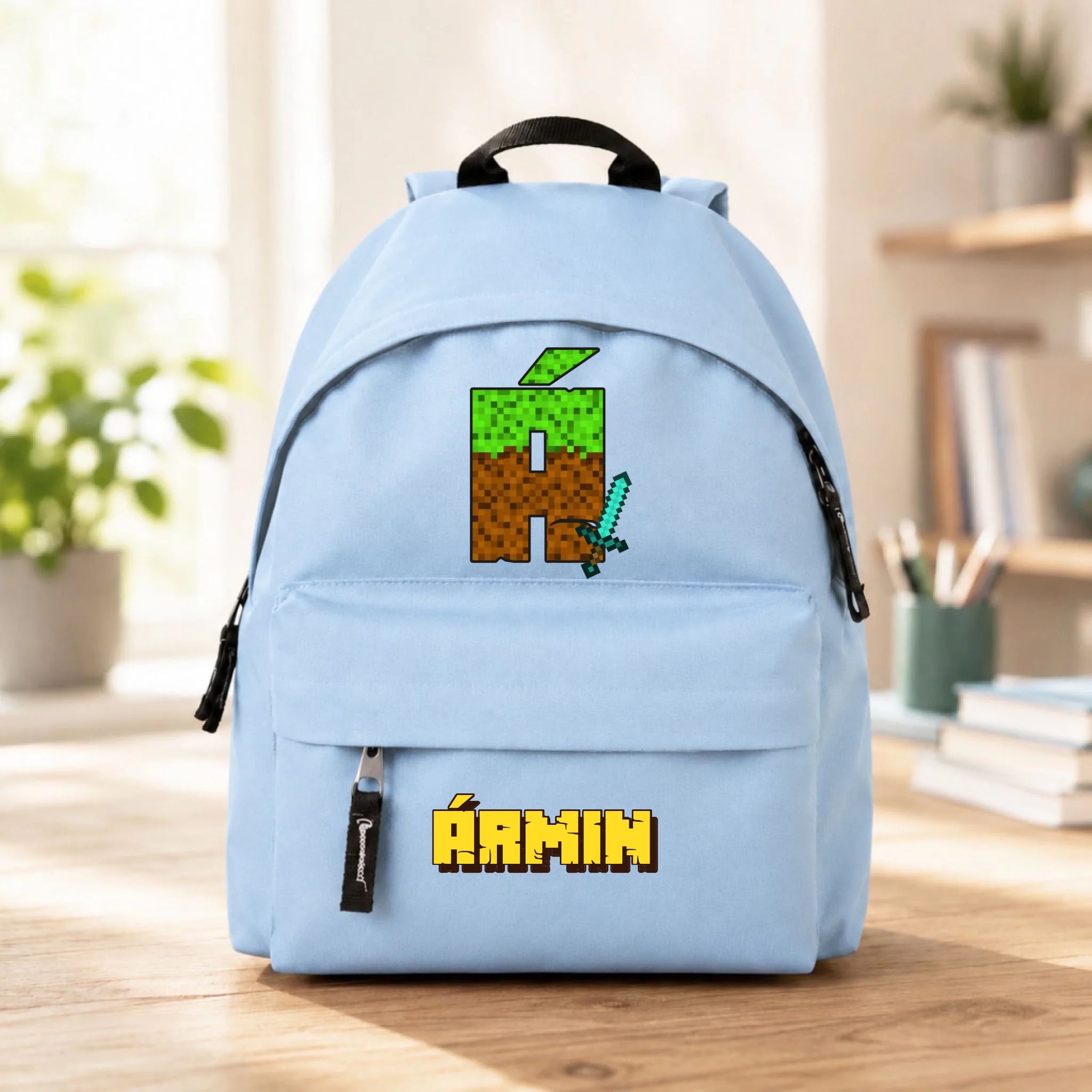 Egyedi neves Minecraft gyerek hátizsák