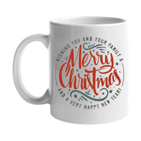 Egyedi képes Merry Christmas bögre