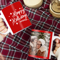 Egyedi képes ajándék bögre Merry Christmas felirattal