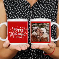 Egyedi képes ajándék bögre Merry Christmas felirattal