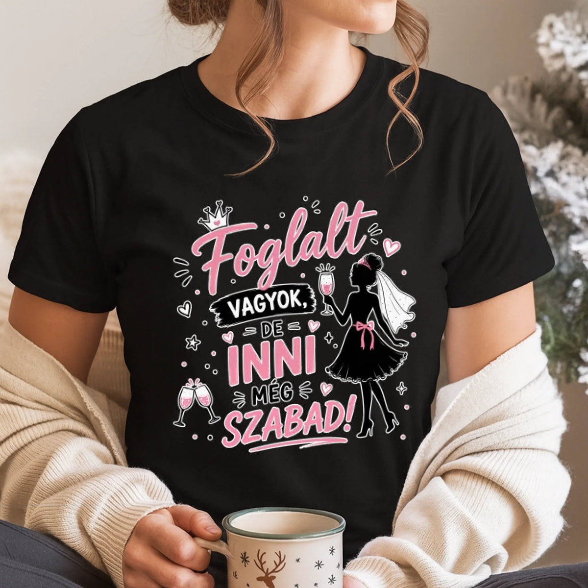 Foglalt vagyok, de inni még szabad - lánybúcsús női póló