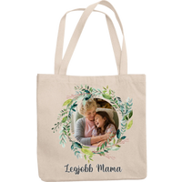 Legjobb mama vászontáska egyedi fényképpel és felirattal 1