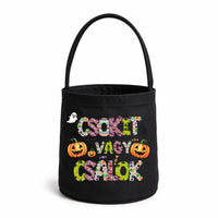 Halloweeni cukorkagyűjtő zsák - Csokit vagy csalok választható felirattal