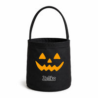 Halloweeni cukorkagyűjtő zsák választható mintával és egyedi névvel
