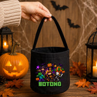 Halloween cukorkagyűjtő zsák Minecraft figurákkal - névre szóló